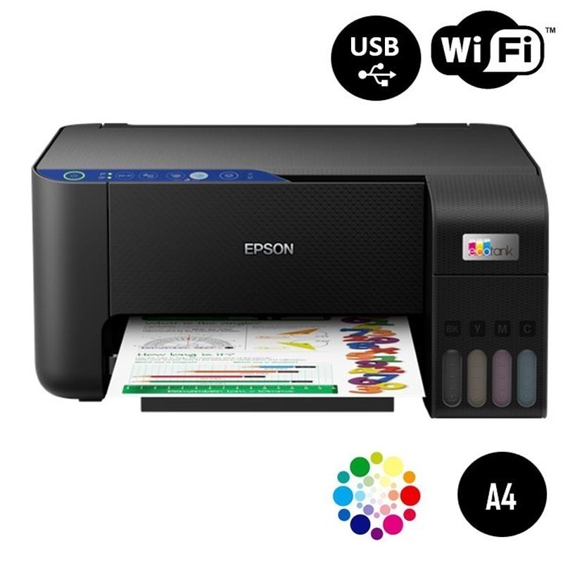 Imprimante EPSON ECOTANK L3251 à Réservoir Intégré 3En1 Wifi Couleur