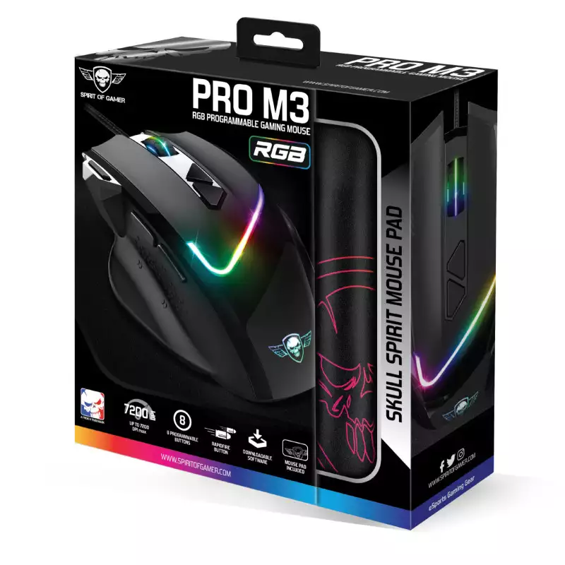 Ensemble Souris et Tapis Gaming Spirit of Gamer PRO-M3 RGB
